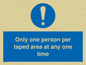MP6184: Only one person per taped area at any one time
