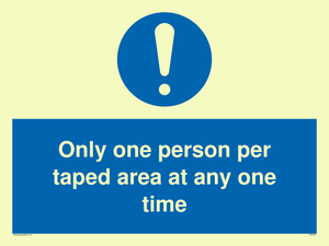 MP6184: Only one person per taped area at any one time