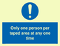 MP6184: Only one person per taped area at any one time