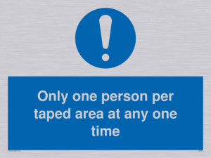 MP6184: Only one person per taped area at any one time