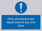MP6184: Only one person per taped area at any one time