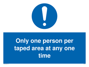 MP6184: Only one person per taped area at any one time