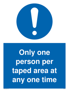 MP6184: Only one person per taped area at any one time