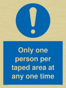 MP6184: Only one person per taped area at any one time