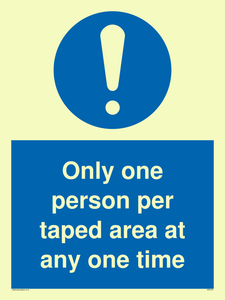 MP6184: Only one person per taped area at any one time