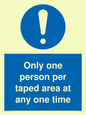MP6184: Only one person per taped area at any one time