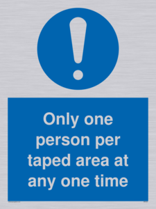 MP6184: Only one person per taped area at any one time