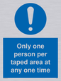 MP6184: Only one person per taped area at any one time