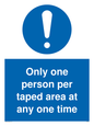 MP6184: Only one person per taped area at any one time