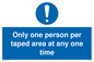 MP6184: Only one person per taped area at any one time