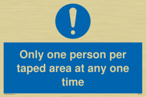 MP6184: Only one person per taped area at any one time