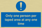 MP6184: Only one person per taped area at any one time