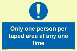 MP6184: Only one person per taped area at any one time