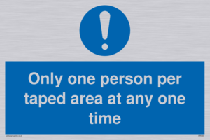 MP6184: Only one person per taped area at any one time