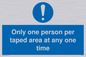 MP6184: Only one person per taped area at any one time
