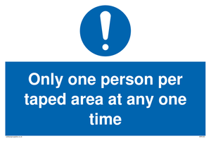MP6184: Only one person per taped area at any one time