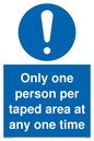 MP6184: Only one person per taped area at any one time