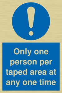 MP6184: Only one person per taped area at any one time