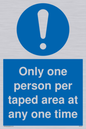 MP6184: Only one person per taped area at any one time