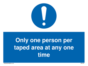 MP6184: Only one person per taped area at any one time
