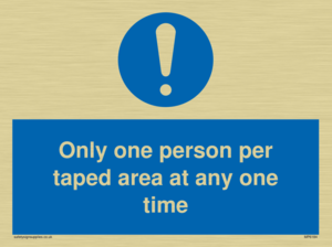 MP6184: Only one person per taped area at any one time