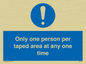 MP6184: Only one person per taped area at any one time