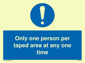 MP6184: Only one person per taped area at any one time