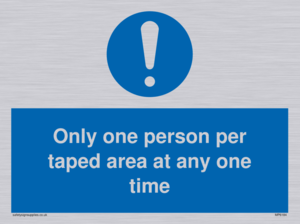 MP6184: Only one person per taped area at any one time