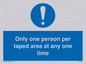 MP6184: Only one person per taped area at any one time