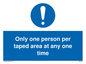MP6184: Only one person per taped area at any one time