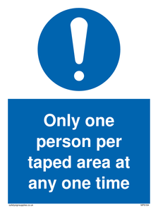 MP6184: Only one person per taped area at any one time
