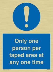 MP6184: Only one person per taped area at any one time