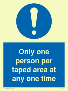 MP6184: Only one person per taped area at any one time