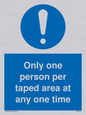 MP6184: Only one person per taped area at any one time