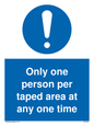 MP6184: Only one person per taped area at any one time