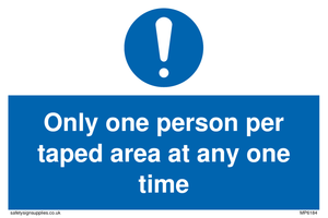 MP6184: Only one person per taped area at any one time