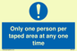 MP6184: Only one person per taped area at any one time