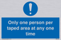 MP6184: Only one person per taped area at any one time