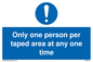 MP6184: Only one person per taped area at any one time