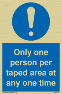 MP6184: Only one person per taped area at any one time