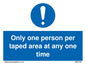 MP6184: Only one person per taped area at any one time