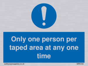 MP6184: Only one person per taped area at any one time