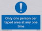 MP6184: Only one person per taped area at any one time