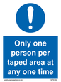 MP6184: Only one person per taped area at any one time