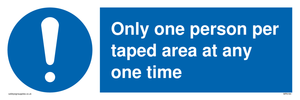 MP6184: Only one person per taped area at any one time