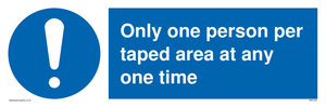 MP6184: Only one person per taped area at any one time