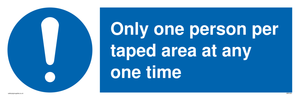 MP6184: Only one person per taped area at any one time