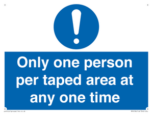MP6184: Only one person per taped area at any one time