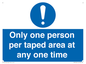 MP6184: Only one person per taped area at any one time