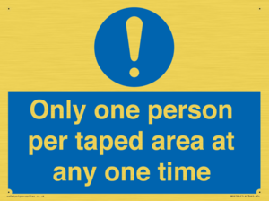 MP6184: Only one person per taped area at any one time